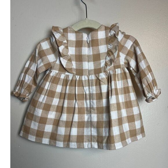 MWT Mayoral Gingham Caramel Dress Sz. 2-4mo - Picture 6 of 6